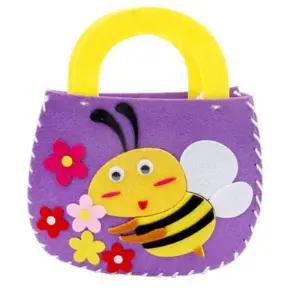 [셀러에이드]펠트 부직포가방 만들기 보라 꿀벌 타포린