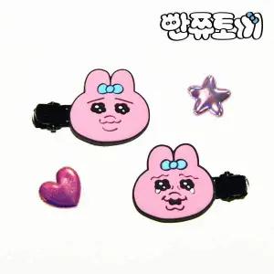 [골드스마일]빤쮸토끼 헤어클립 2P 세트 눈물 사무용품