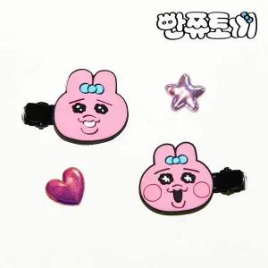 빤쮸토끼 헤어클립 2P 세트 해피 사무용품