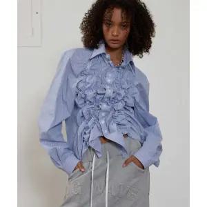 이에스씨스튜디오 셔링 롱 슬리브즈 셔츠 스카이 블루 1942592