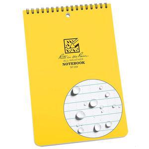 RITE IN THE RAIN 내후성 15.2 범용 커버, 상단 22.9CM(6 X 노트, (169번) 옐로우 9인치) 나선형 패턴