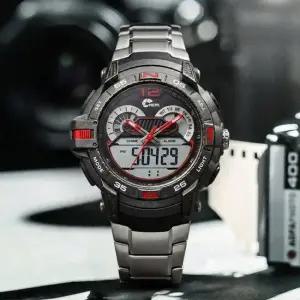 네파 빅페이스 하이브리드 남자 방수 스포츠 군인 메탈시계 N313