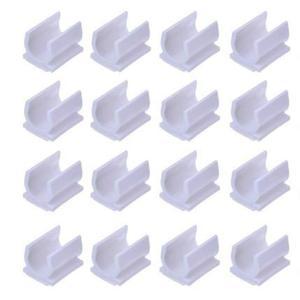 [미국배송] 라섬 20피스 화이트 플라스틱 펜 홀더 클립 보드 책상 자동차에 붙이기 위한 접착식
