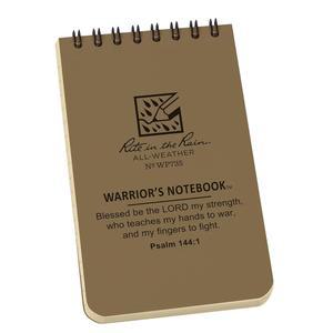 RITE IN THE RAIN 내후성 탑 WP73 나선형 워리어 (NO. X 노트, 블랙 기도 7.6 5인치), 12.7CM(3 전투 커버,