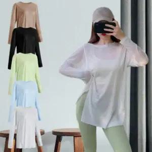 요가 긴팔 티셔츠 여자