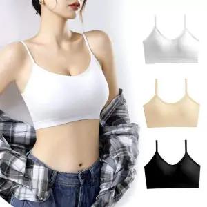 브라탑 운동 크롭 탑 브이넥