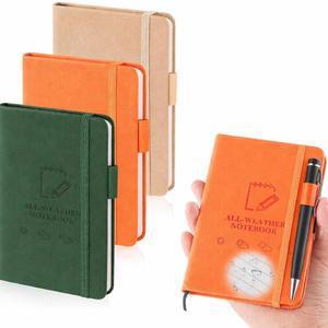 RESHOLDER 3팩 방수 메모장, 소형 전천후 사무실용 포켓 야생 야외 6 노트북 X 노트, 하이킹