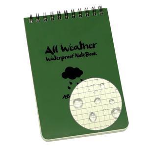 HUOMAQFAN 5팩 방수 포켓 노트, 상단 그리드 패드, 필기 노트 야외 여행 나선형 메모장, 메모 포함 종이