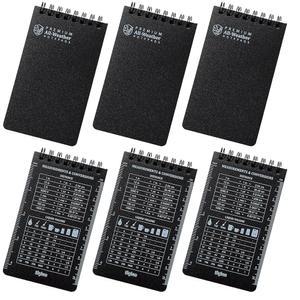 PLAYBEES 6팩 방수 노트북 7.6 X 100 나선형 노트 포켓 안감 페이지 12.7CM(3 메모장 전천후 상단 5인치)