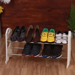 신발정리대 2단 아이보리 컬러 공간활용 실용적인 살림템 센스있는 선택