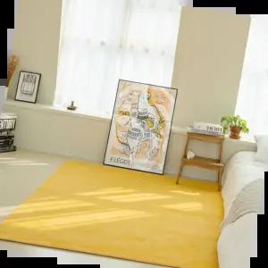 방수바디필로우 위드 러그 옐로우/150x200cm