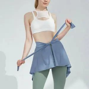 여성 요가 스커트 레깅스 커버업 힙