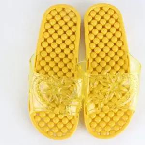 [NS홈쇼핑]슬리퍼 꽃지압 지압슬리퍼 노랑 성인욕실화 모던한 디자인의 가성비 좋은..