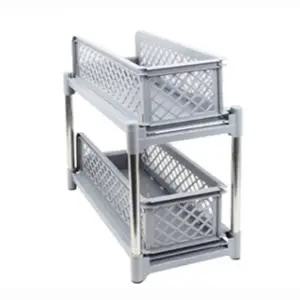 ( )슬라이딩 2단선반 주방슬라이딩선반 무타공슬라이딩선반 틈새선반수납장_24503286