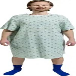 케어아웃핏 병원 가운 IV - 원 사이즈 핏 올 (소형 2XL) 타이 백 요트 프린트 (3)