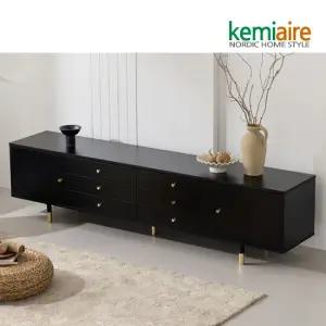 스카라 2100 3단서랍 거실장(블랙에디션) KFT-301