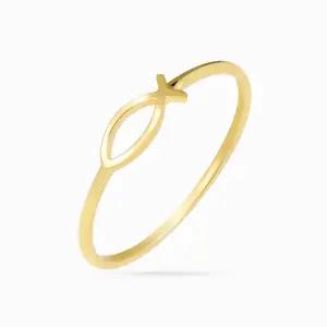 18K 넬로 물고기 반지