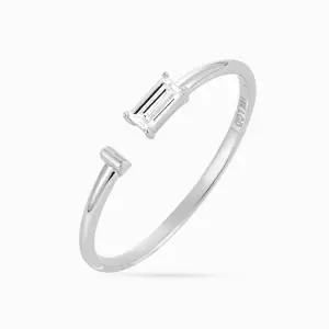 [한국금다이아몬드] 14K 아베레 오픈 바게트 랩 다이아 반지