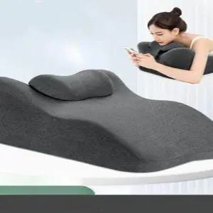 엎드려 쓰는 등받이쿠션 엎드리는 메모리폼 베개 어두운회색