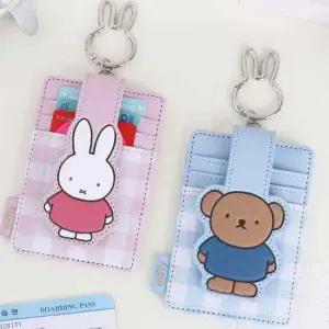 미피 앤 보리스 체크 RFID 카드지갑 여행용 해킹 방지