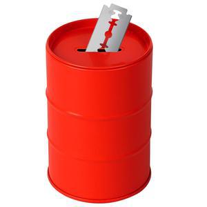 [미국배송] 링크디어 세이프티 면도날 폐기 컨테이너 박스 사용 후 낭비된 칼날을 보관하는 금속 면도기 케이스 세이프 뱅크(빨간색)