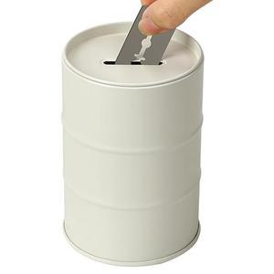 [미국배송] 링크디어 세이프티 면도날 폐기 컨테이너 박스 사용 후 낭비된 칼날을 보관하는 금속 면도기 케이스 세이프 뱅크(흰색)