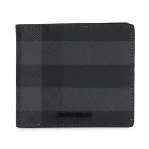 디몬트 버버리 남성 타탄 체크 레더 빌포드 반지갑(차콜) 8070273