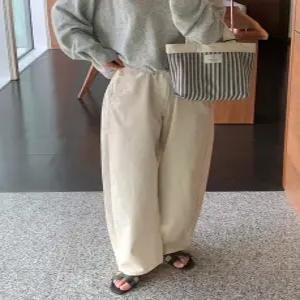 61237 내추럴 코튼 커브 배기팬츠 (3 color) 히든밴딩