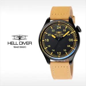 [헬다이버][한국본사정품] SB2C-7100BI 가죽밴드 남성시계