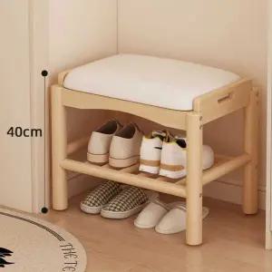 슈벤치 의자 좁은 원목 45cm 현관 신발 스툴