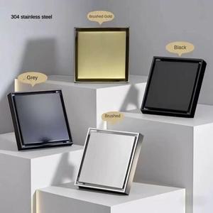 304 스테인레스 스틸 발 바닥 드레in 10x10cm 냄새 방지 목욕 배수 탈취 광장 DIY 블랙 샤워 필터 플매트