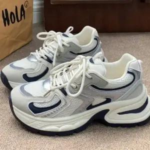 CCS7DC1여성 메탈릭 플랫폼 어글리 스니커즈 패션 운동화