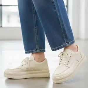 CCS7DBF여성 기본 가죽 스티치 통굽 일상용 로퍼