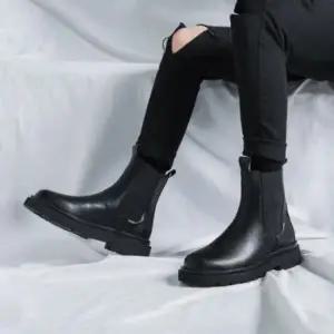 CCS7DC9여성 슬림핏 캐주얼 미들 첼시 부츠 신발