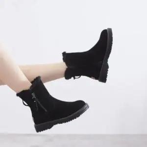 CCS7DC7여성용 겨울 스웨이드 앵클부츠 포근하고 데일리 슈즈