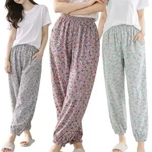 [모든GO]인견 9부바지 여성 냉감 쿨팬츠 조거핏 주머니 밴딩 빅사이즈 홈웨어 이지웨어