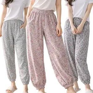 [모든GO]에어쿨 인견 9부팬츠 여성 밴딩 시보리 쿨팬츠 여름 홈웨어 빅사이즈