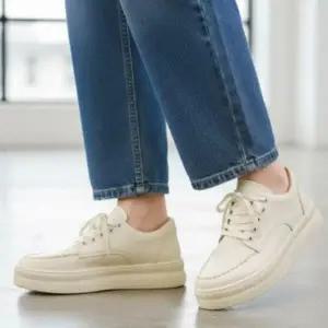 |CCS7DBF|여성 기본 가죽 스티치 통굽 일상용 로퍼