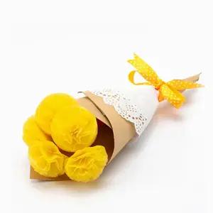 미니 종이꽃 만들기 키트 졸업 학예회 선물 옐로우/카네이션/연주회/선생님/감사/이벤트/꽃다발/종이/공예