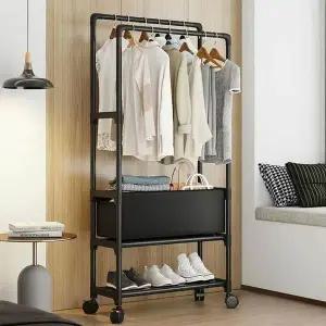 아도라하우스 간이 조립식 옷장 더블 틈새 행거