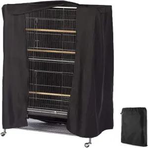 Gicov 새장 커버 굿나잇 통기성 세탁 가능한 소재 앵무새장 보호 방수 새 생물 고양이장 그늘막 쉽게 켜고