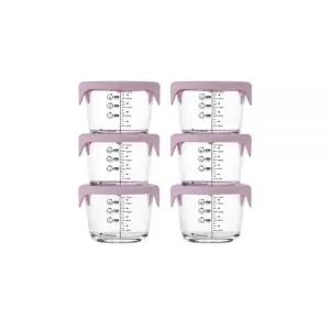 락앤락 내열유리 이유식 용기 6p 리틀럽 디어 실리콘캡 트라이탄 뚜껑 실리콘캡 3P+3P MNA