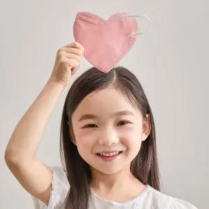 꼼마꼼마 키즈 하트 마스크 새부리형 어린이 유아 50매 MNA