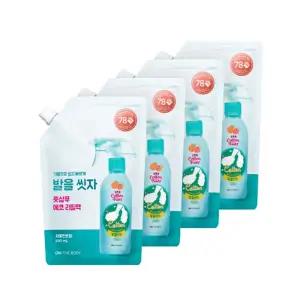 온더바디 코튼풋 발을씻자 풋샴푸 자몽향 리필 500ml x 4개