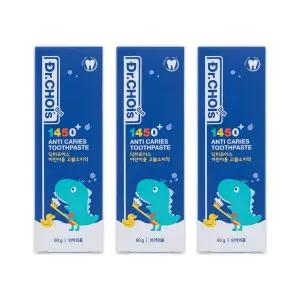 닥터초이스 안티캐리어스 치약 고불소 1450ppm 60g 3개