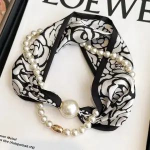 [무슈봉]진주 트위스트 패션 넥 스카프