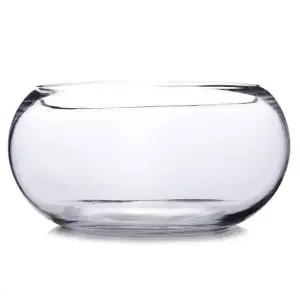 머스코 투명 유리 원형 어항 소형 금붕어 수족관 거실용