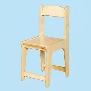 H74-4 원목 열린 의자 4~6학년용 고무나무 자작합판 학생용 가구