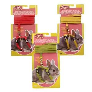 리빙월드 작은토끼 하네스 리드줄세트 고양이 소동물 컬러