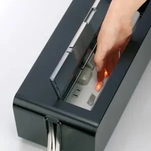 (색상 화이트)투명커버 멀티탭박스 L 인테리어 케이블 전선정리